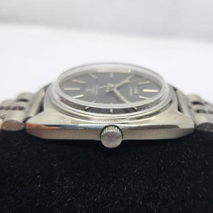 Vintage Original HMT Kohinoor Hand Winding 17 Jewels Black Face Jubilee Bracelet Men's Wrist Watch OG237