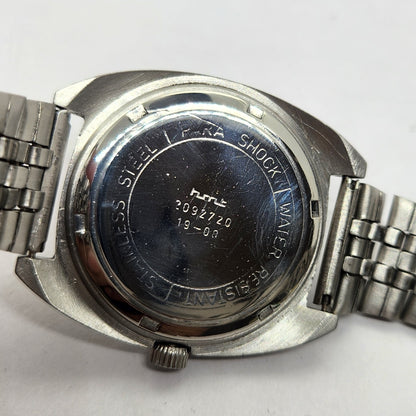 Vintage Original HMT Kohinoor Hand Winding 17 Jewels Black Face Jubilee Bracelet Men's Wrist Watch OG237