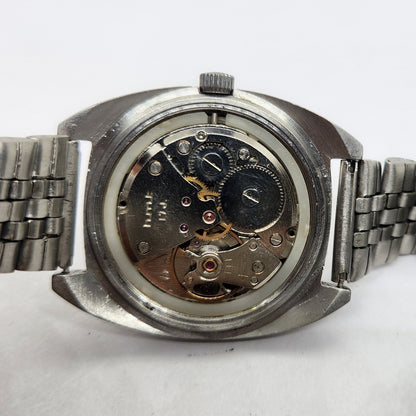 Vintage Original HMT Kohinoor Hand Winding 17 Jewels Black Face Jubilee Bracelet Men's Wrist Watch OG237