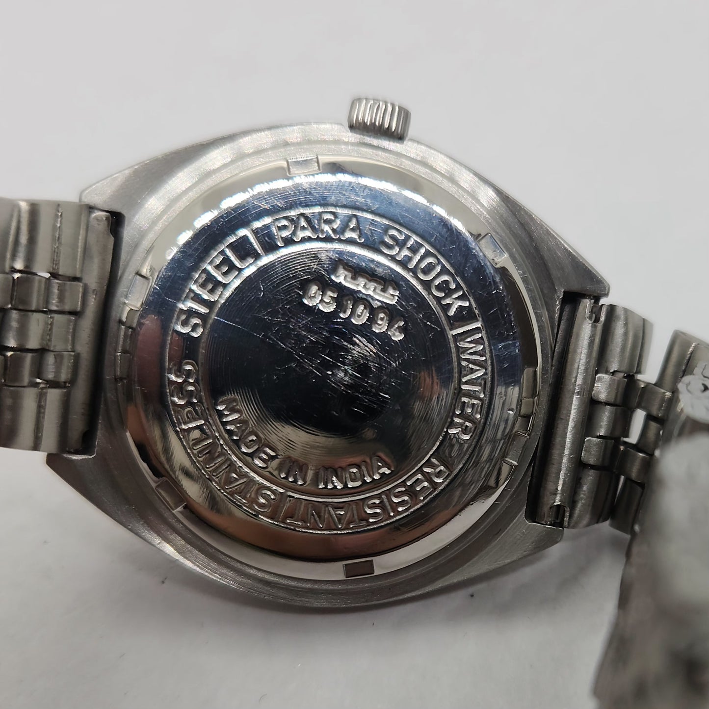 Vintage Original HMT Maurya Hand Winding 17 Jewels Gold Face Jubilee Bracelet Men's Wrist Watch OG239