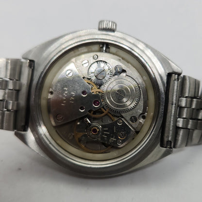 Vintage Original HMT Maurya Hand Winding 17 Jewels Gold Face Jubilee Bracelet Men's Wrist Watch OG239