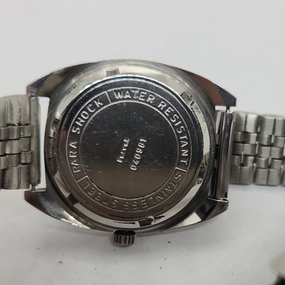 Vintage Original HMT Avinash Hand Winding 17 Jewels Black Face Jubilee Bracelet Men's Wrist Watch OG240