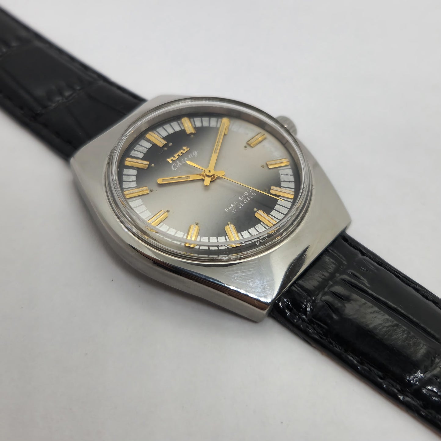 Vintage Original HMT Chirag Hand Winding 17 Jewels Grey Face Men's Wrist Watch OG241