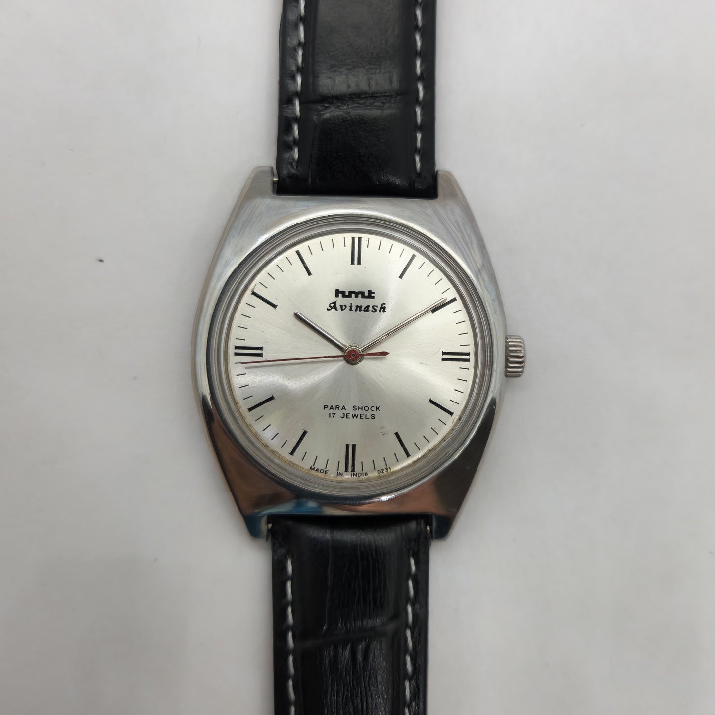 Vintage Original HMT Avinash Hand Winding 17 Jewels Silver Face Men's Wrist Watch OG242