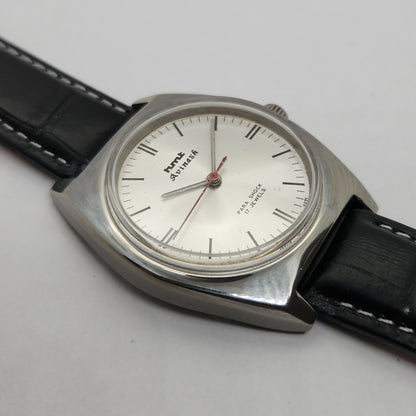 Vintage Original HMT Avinash Hand Winding 17 Jewels Silver Face Men's Wrist Watch OG242