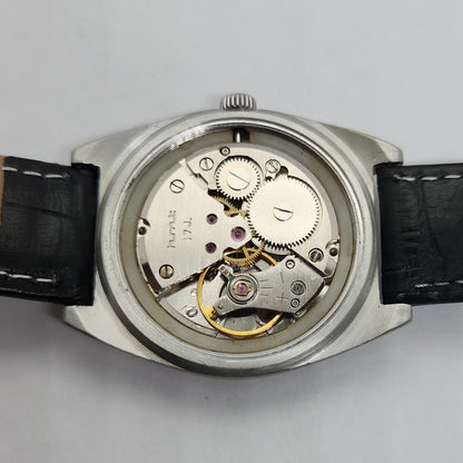 Vintage Original HMT Avinash Hand Winding 17 Jewels Silver Face Men's Wrist Watch OG242