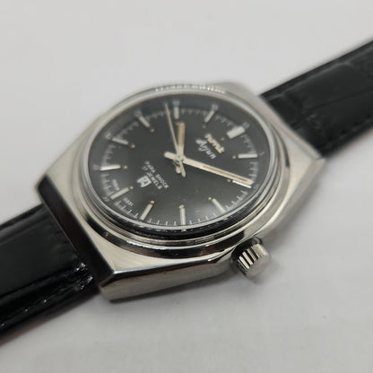 Vintage Original HMT Arjun Hand Winding 17 Jewels Black Face Men's Wrist Watch OG243