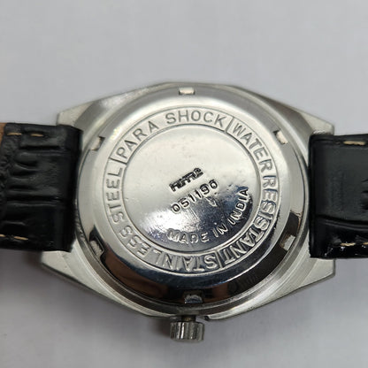 Vintage Original HMT Arjun Hand Winding 17 Jewels Black Face Men's Wrist Watch OG243