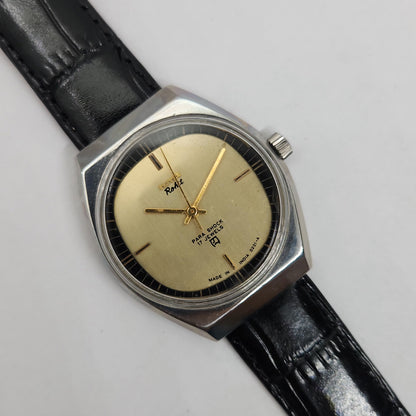 Vintage Original HMT Rohit Hand Winding 17 Jewels Gold Face Men's Wrist Watch OG244
