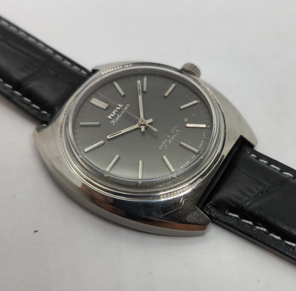 Vintage Original HMT Kohinoor Hand Winding 17 Jewels Black Face Men's Wrist Watch OG245