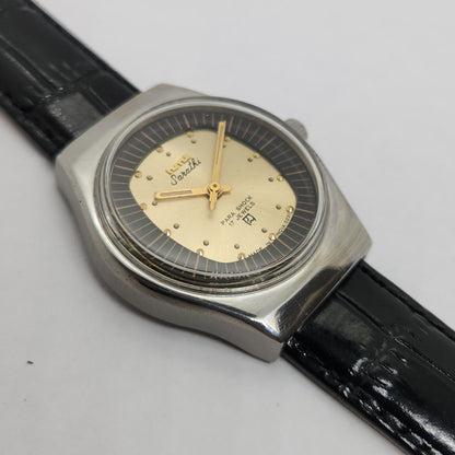 Vintage Original HMT Sarathi Hand Winding 17 Jewels Gold Face Men's Wrist Watch OG246