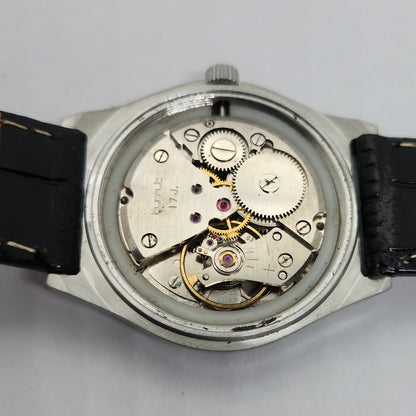 Vintage Original HMT Sarathi Hand Winding 17 Jewels Gold Face Men's Wrist Watch OG246
