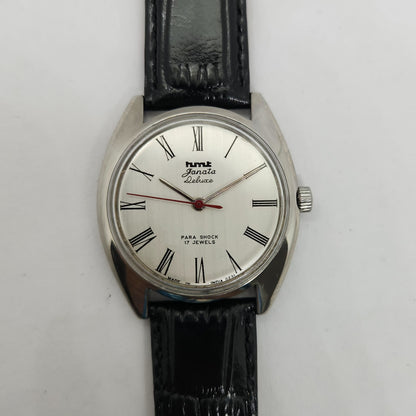 Vintage Original HMT Janata Hand Winding 17 Jewels Silver Face Men's Wrist Watch OG247