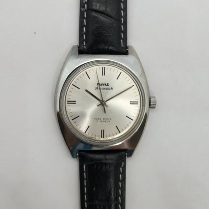 Vintage Original HMT Avinash Hand Winding 17 Jewels Silver Face Men's Wrist Watch OG248
