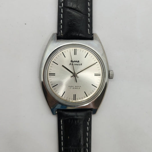 Vintage Original HMT Avinash Hand Winding 17 Jewels Silver Face Men's Wrist Watch OG248