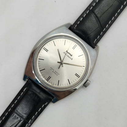 Vintage Original HMT Avinash Hand Winding 17 Jewels Silver Face Men's Wrist Watch OG248