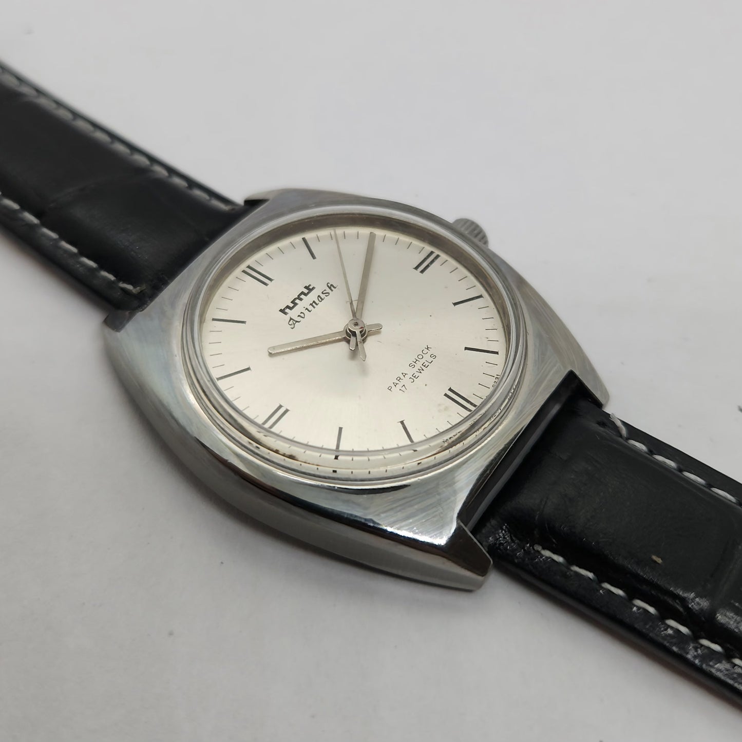 Vintage Original HMT Avinash Hand Winding 17 Jewels Silver Face Men's Wrist Watch OG248