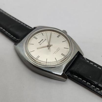 Vintage Original HMT Avinash Hand Winding 17 Jewels Silver Face Men's Wrist Watch OG248