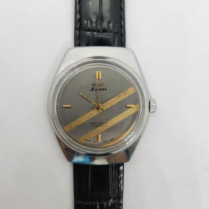 Vintage Original HMT Manas Hand Winding 17 Jewels Grey Face Men's Wrist Watch OG251