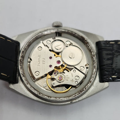 Vintage Original HMT Manas Hand Winding 17 Jewels Grey Face Men's Wrist Watch OG251