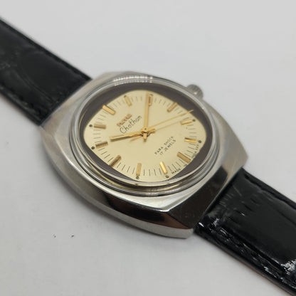 Vintage Original HMT Chethan Hand Winding 17 Jewels Gold Face Men's Wrist Watch OG252