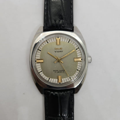 Vintage Original HMT Vijay Hand Winding 17 Jewels Grey Face Men's Wrist Watch OG253