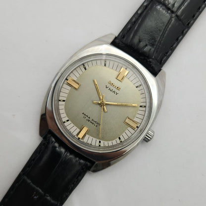 Vintage Original HMT Vijay Hand Winding 17 Jewels Grey Face Men's Wrist Watch OG253