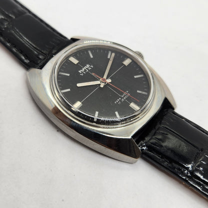 Vintage Original HMT Vijay Hand Winding 17 Jewels Black Face Men's Wrist Watch OG254