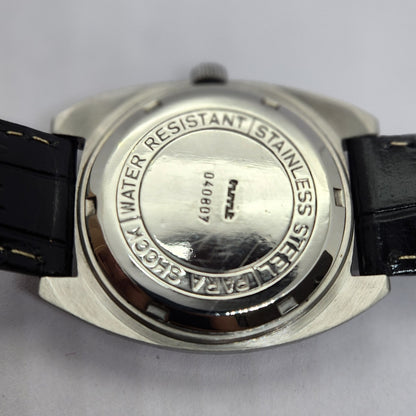 Vintage Original HMT Vijay Hand Winding 17 Jewels Black Face Men's Wrist Watch OG254