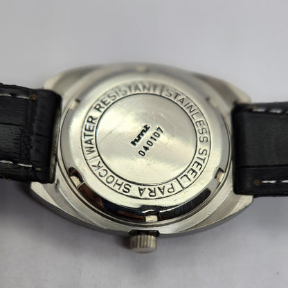 Vintage Original HMT Sarathi Hand Winding 17 Jewels Gold Face Men's Wrist Watch OG255