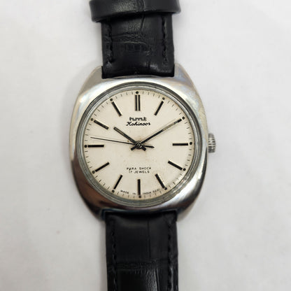 Vintage Original HMT Kohinoor Hand Winding 17 Jewels White Face Men's Wrist Watch OG256