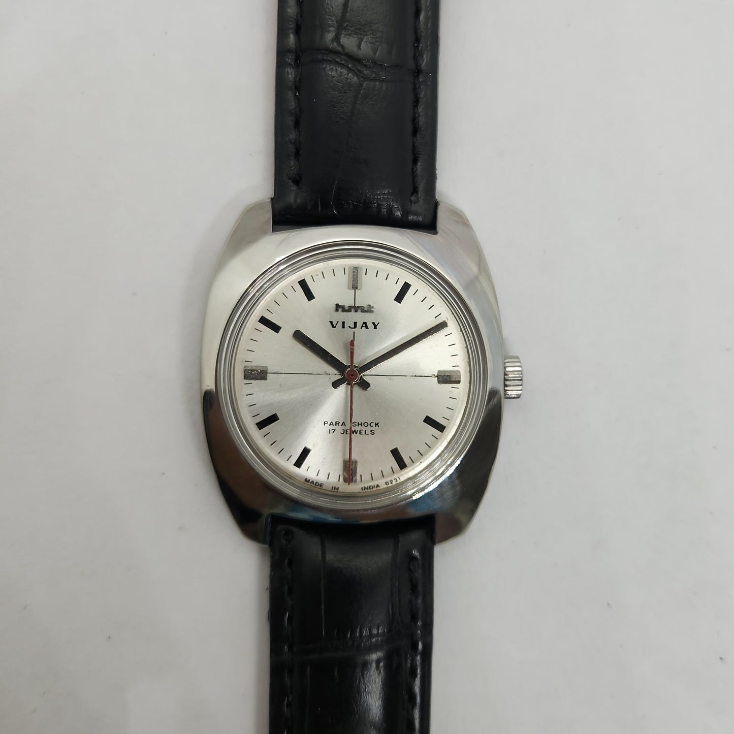 Vintage Original HMT Vijay Hand Winding 17 Jewels Silver Face Men's Wrist Watch OG257