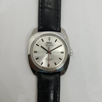 Vintage Original HMT Vijay Hand Winding 17 Jewels Silver Face Men's Wrist Watch OG257