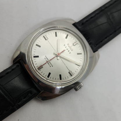 Vintage Original HMT Vijay Hand Winding 17 Jewels Silver Face Men's Wrist Watch OG257