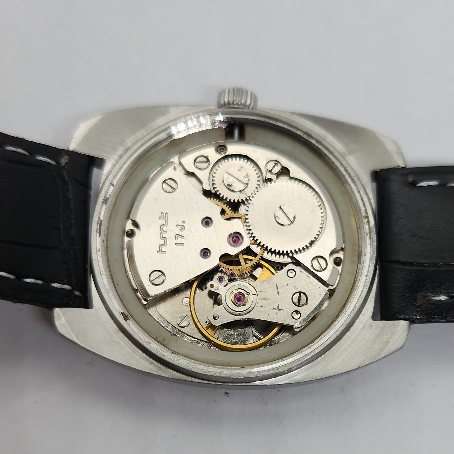 Vintage Original HMT Vijay Hand Winding 17 Jewels Silver Face Men's Wrist Watch OG257