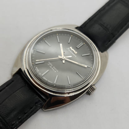 Vintage Original HMT Kohinoor Hand Winding 17 Jewels Black Face Men's Wrist Watch OG258