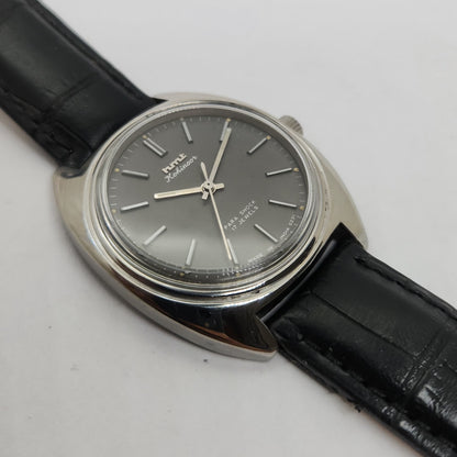 Vintage Original HMT Kohinoor Hand Winding 17 Jewels Black Face Men's Wrist Watch OG258