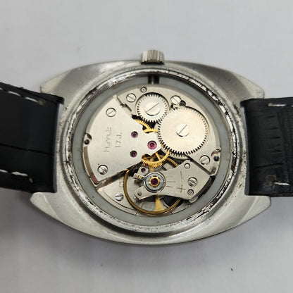 Vintage Original HMT Kohinoor Hand Winding 17 Jewels Black Face Men's Wrist Watch OG258