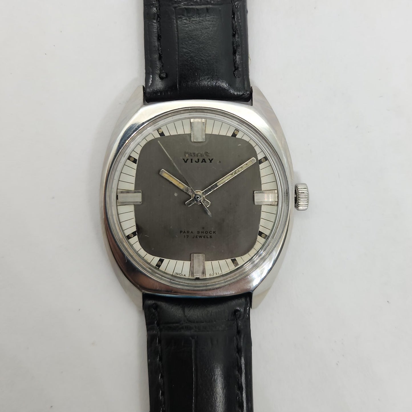 Vintage Original HMT Vijay Hand Winding 17 Jewels White Face Men's Wrist Watch OG259