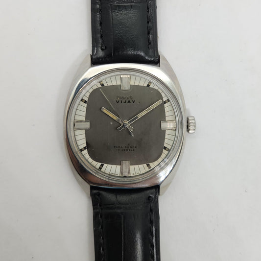 Vintage Original HMT Vijay Hand Winding 17 Jewels White Face Men's Wrist Watch OG259
