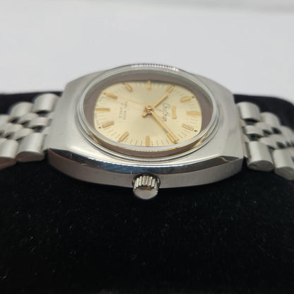 Vintage Original HMT Chethan Hand Winding 17 Jewels Gold  Face Men's Wrist Watch OG260