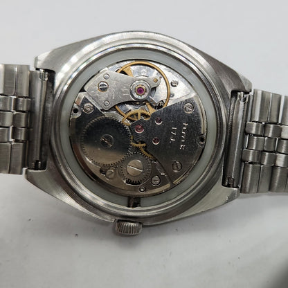 Vintage Original HMT Ashok Hand Winding 17 Jewels Black Face Men's Wrist Watch OG261