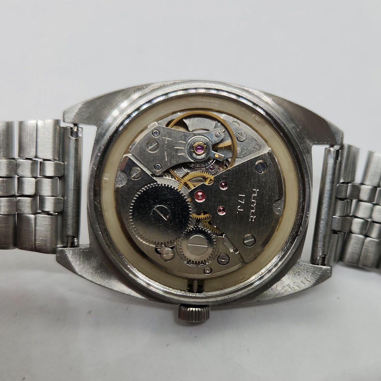 Vintage Original HMT Vijay Hand Winding 17 Jewels Gold Face Men's Wrist Watch OG262