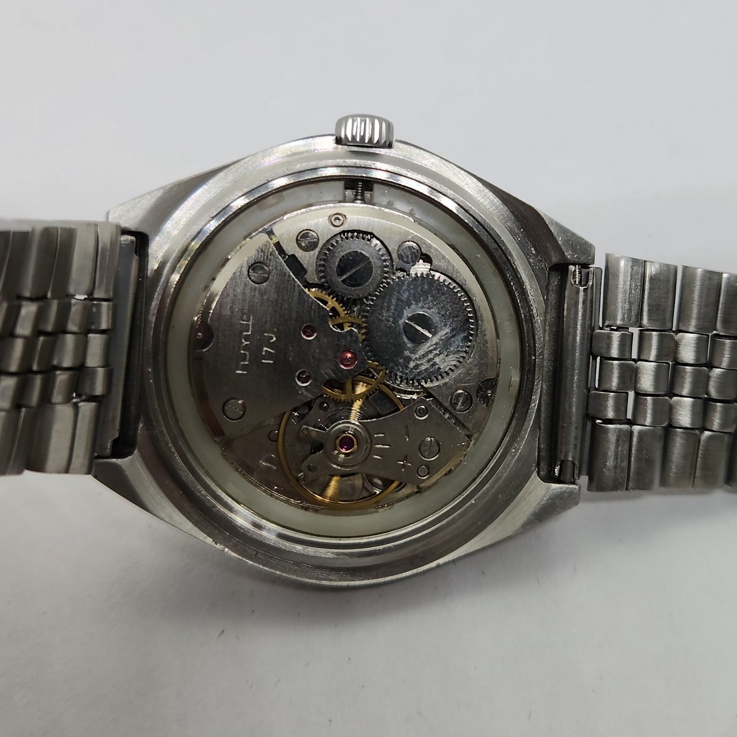 Vintage Original HMT Maurya Hand Winding 17 Jewels Gold Face Men's Wrist Watch OG265