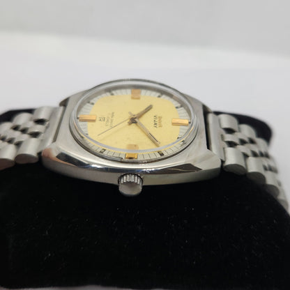 Vintage Original HMT Vijay Hand Winding 17 Jewels White Gold Men's Wrist Watch OG266