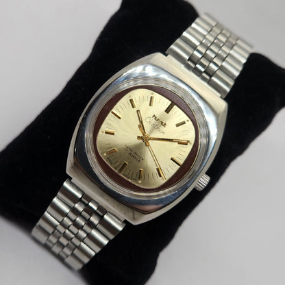 Vintage Original HMT Chethan Hand Winding 17 Jewels Gold Face Men's Wrist Watch OG267