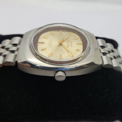 Vintage Original HMT Chethan Hand Winding 17 Jewels Gold Face Men's Wrist Watch OG267