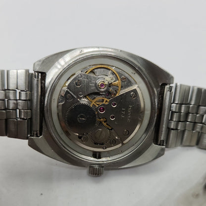 Vintage Original HMT Chethan Hand Winding 17 Jewels Gold Face Men's Wrist Watch OG267