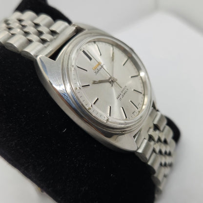 Vintage Original HMT Kohinoor Hand Winding 17 Jewels Silver Face Men's Wrist Watch OG268