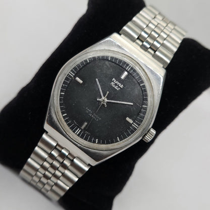 Vintage Original HMT Rohit Hand Winding 17 Jewels Black Face Men's Wrist Watch OG269